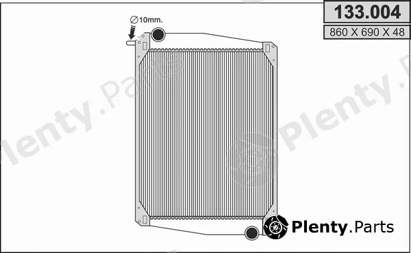 AHE 133.004 — Radiator, engine cooling