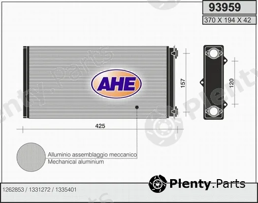 AHE 93959 — Heat Exchanger, interior heating