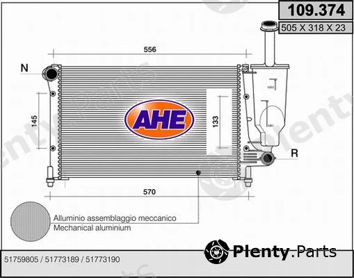 AHE 109.374 — Radiator, engine cooling