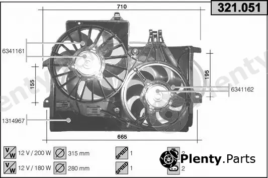AHE 321.051 — Fan, engine cooling