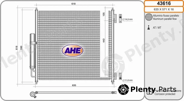 AHE 43616 — Condenser, air conditioning