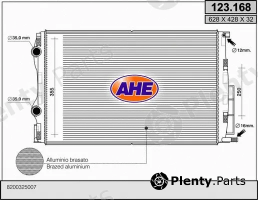 AHE 123.168 — Radiator, engine cooling