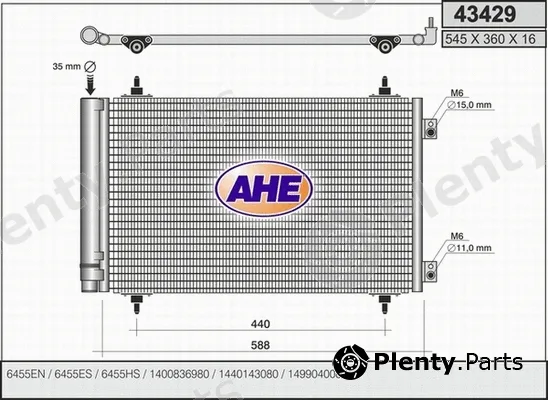 AHE 43429 — Condenser, air conditioning
