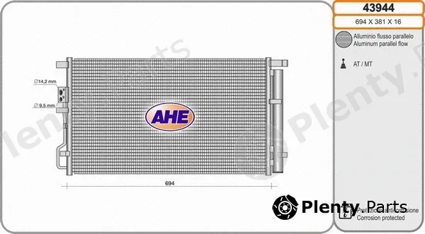 AHE 43944 — Condenser, air conditioning