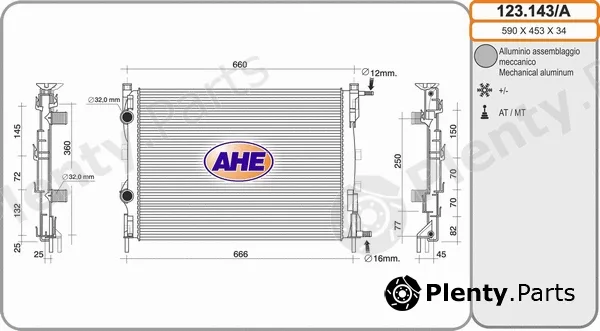 AHE 123.143/A — Radiator, engine cooling