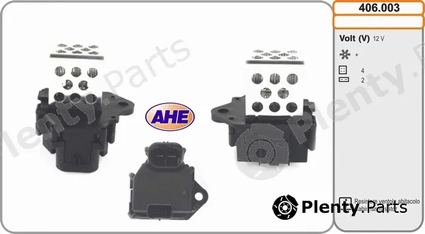 AHE 406.003 — Series resistor, electric motor (radiator fan)