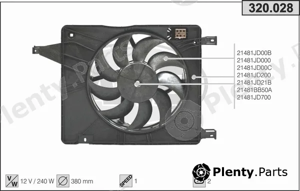 AHE 320.028 — Fan, engine cooling