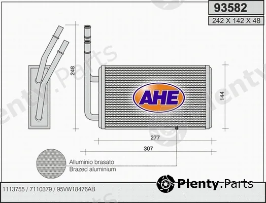 AHE 93582 — Heat Exchanger, interior heating