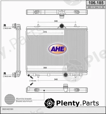 AHE 106.185 — Radiator, engine cooling