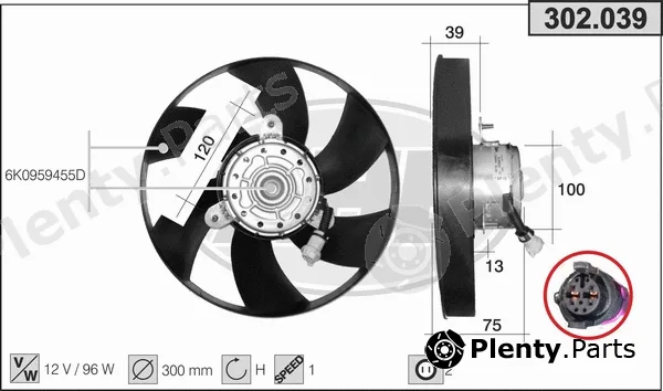 AHE 302.039 — Fan, engine cooling