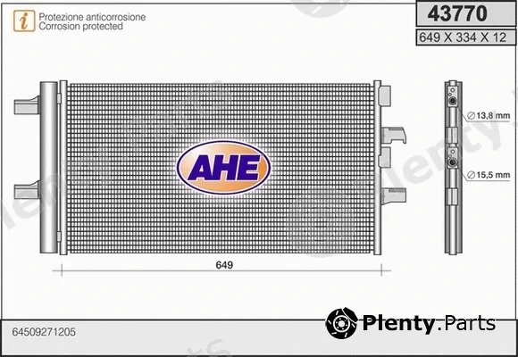 AHE 43770 — Condenser, air conditioning