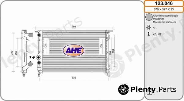 AHE 123.046 — Radiator, engine cooling