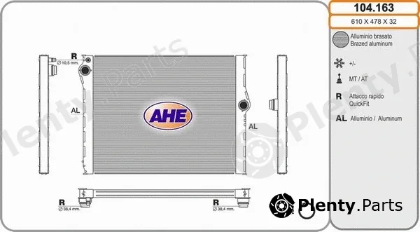 AHE 104.163 — Radiator, engine cooling