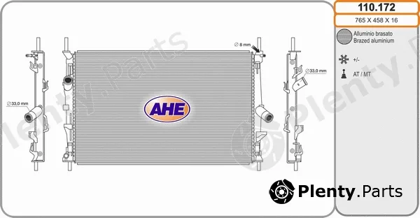 AHE 110.172 — Radiator, engine cooling