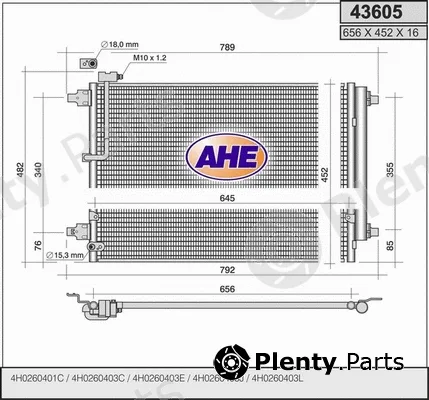 AHE 43605 — Condenser, air conditioning