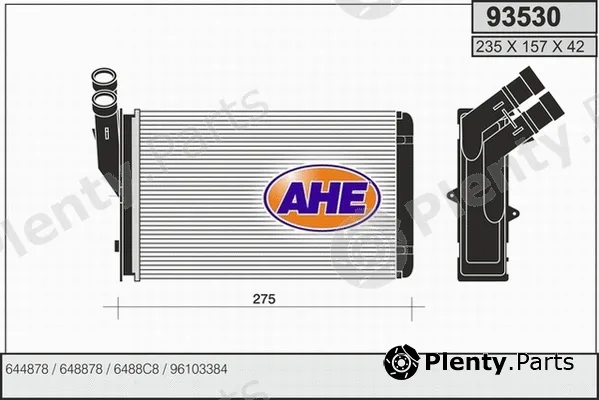 AHE 93530 — Heat Exchanger, interior heating