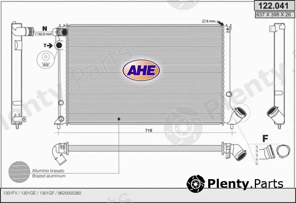AHE 122.041 — Radiator, engine cooling