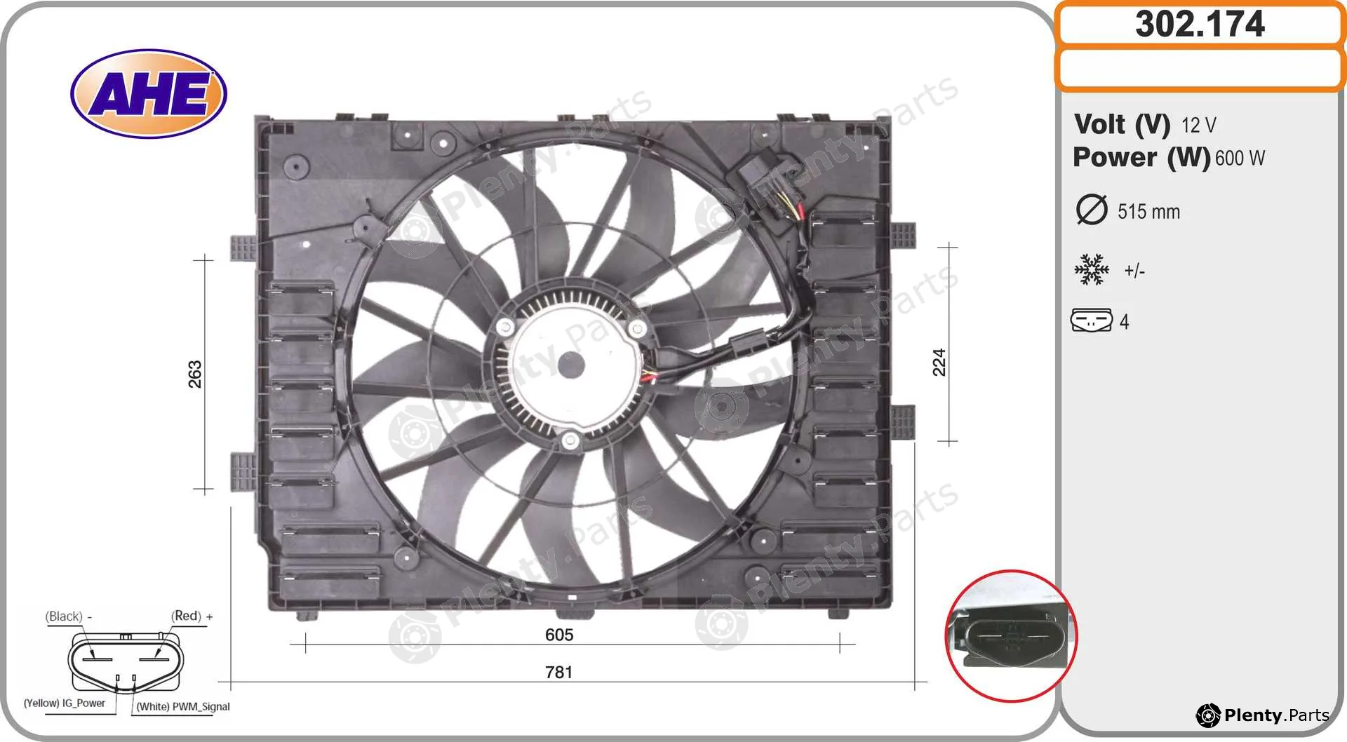 AHE 302.174 — Fan, engine cooling