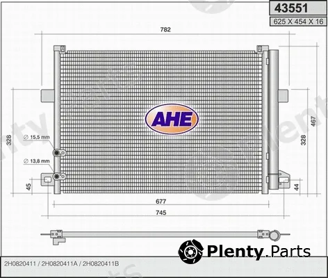 AHE 43551 — Condenser, air conditioning