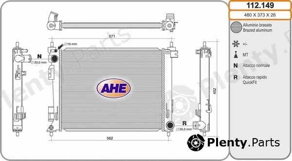 AHE 112.149 — Radiator, engine cooling
