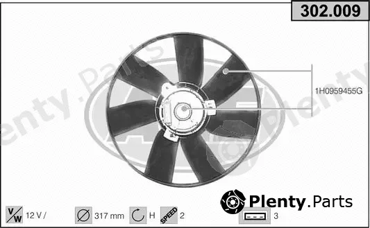 AHE 302.009 — Fan, engine cooling