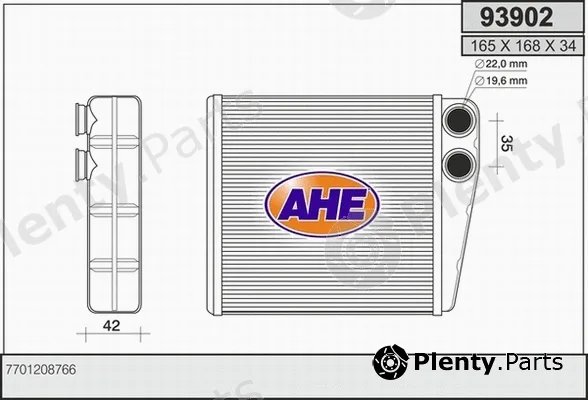 AHE 93902 — Heat Exchanger, interior heating