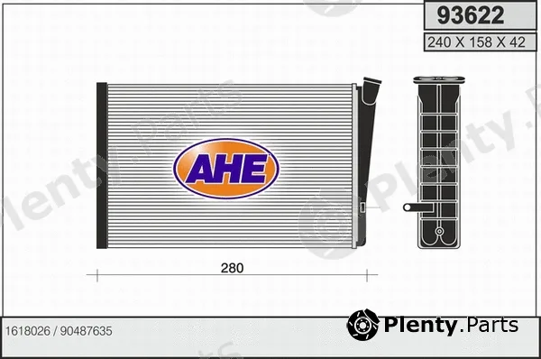 AHE 93622 — Heat Exchanger, interior heating