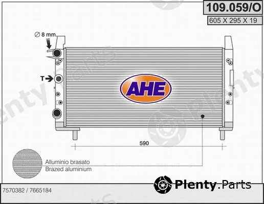 AHE 109.059/O — Radiator, engine cooling