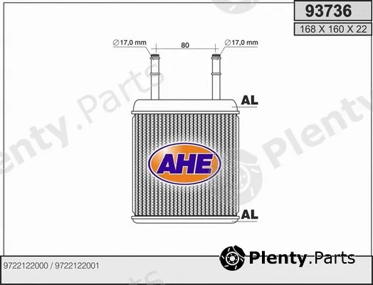 AHE 93736 — Heat Exchanger, interior heating