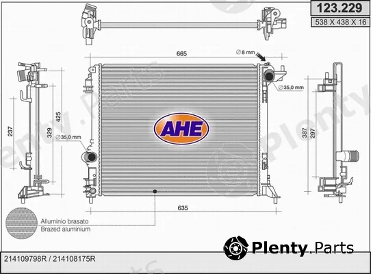 AHE 123.229 — Radiator, engine cooling