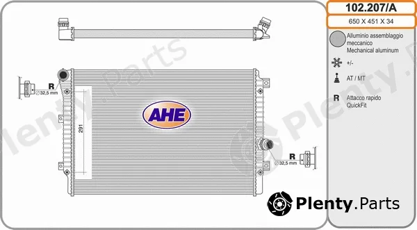 AHE 102.207/A — Radiator, engine cooling