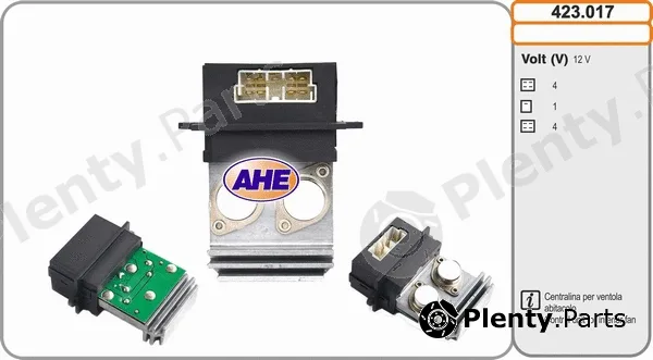 AHE 423.017 — Control Unit, electric fan (engine cooling)