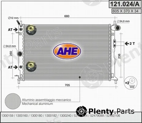 AHE 121.024/A — Radiator, engine cooling