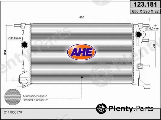 AHE 123.181 — Radiator, engine cooling