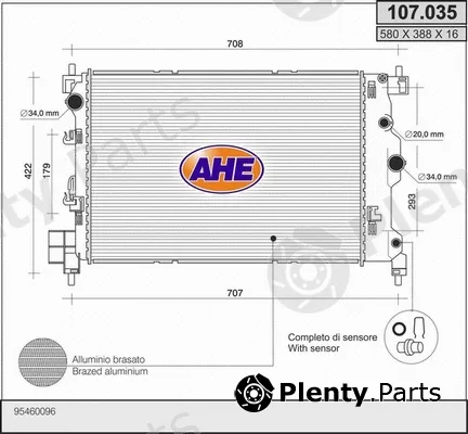 AHE 107.035 — Radiator, engine cooling