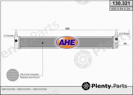 AHE 130.321 — Radiator, engine cooling