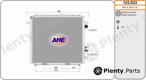 AHE 123.033 — Radiator, engine cooling