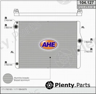 AHE 104.127 — Radiator, engine cooling