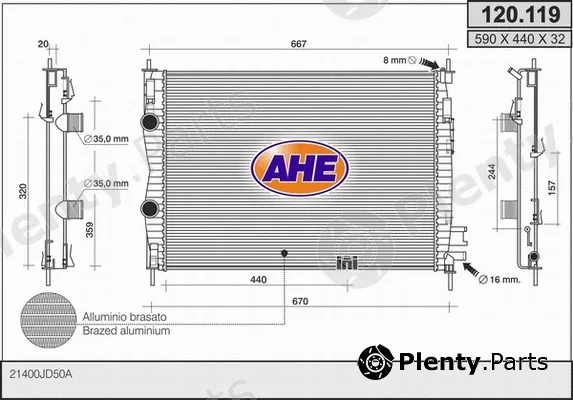 AHE 120.119 — Radiator, engine cooling