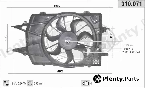 AHE 310.071 — Fan, engine cooling