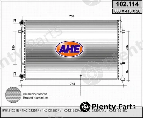AHE 102.114 — Radiator, engine cooling