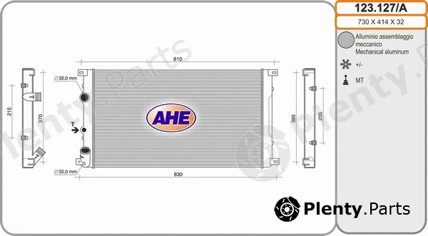AHE 123.127/A — Radiator, engine cooling