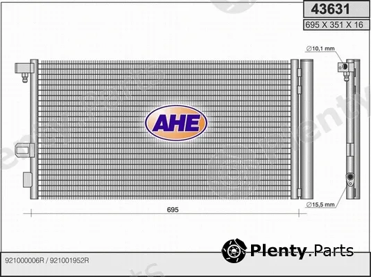 AHE 43631 — Condenser, air conditioning