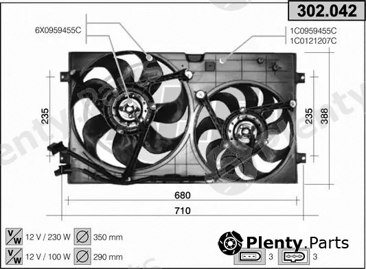 AHE 302.042 — Fan, engine cooling