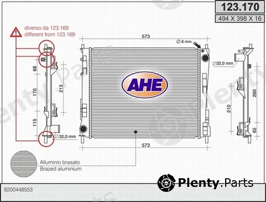 AHE 123.170 — Radiator, engine cooling