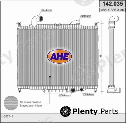 AHE 142.035 — Radiator, engine cooling