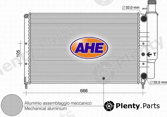 AHE 123.042/A — Radiator, engine cooling