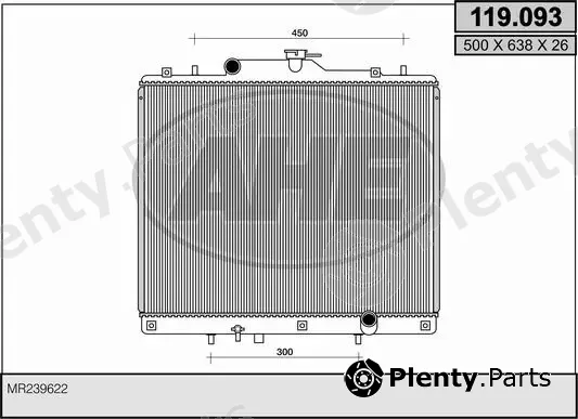 AHE 119.093 — Radiator, engine cooling