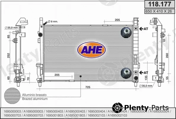 AHE 118.177 — Radiator, engine cooling