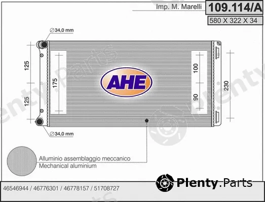 AHE 109.114/A — Radiator, engine cooling